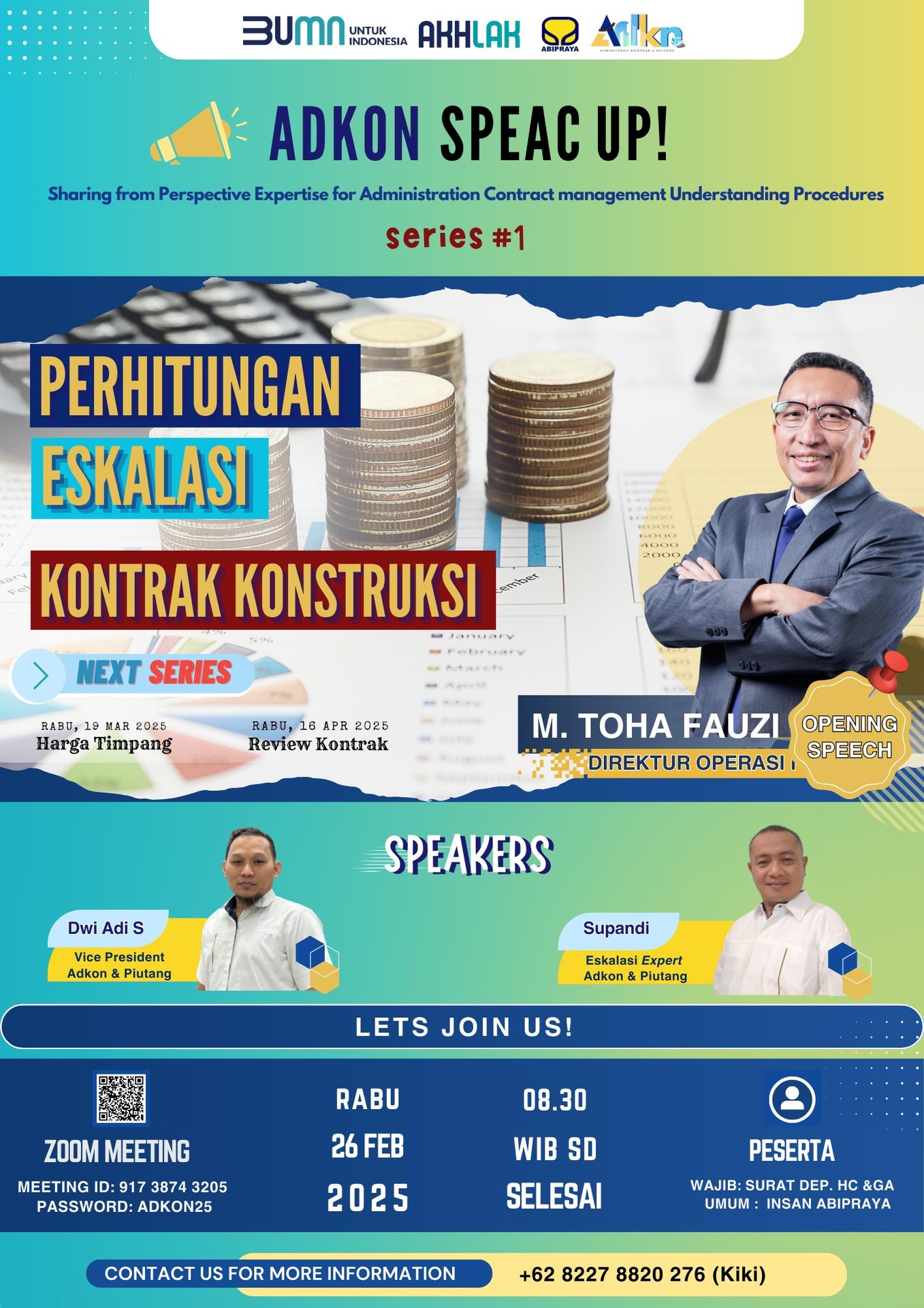 Pelatihan Perhitungan Eskalasi Kontrak Konstruksi